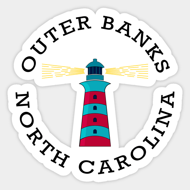 Outerbanks - North carolina - obx Sticker by Fashion Apparels